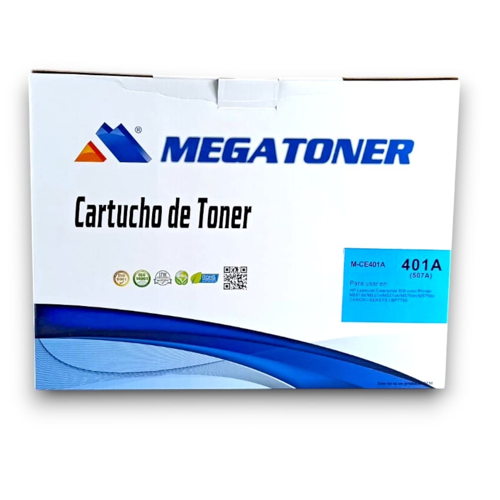 Tóner HP 507A MEGATONER Genérico Negro (M-CE401A) Compatible con HP M551n M551dn M551xh