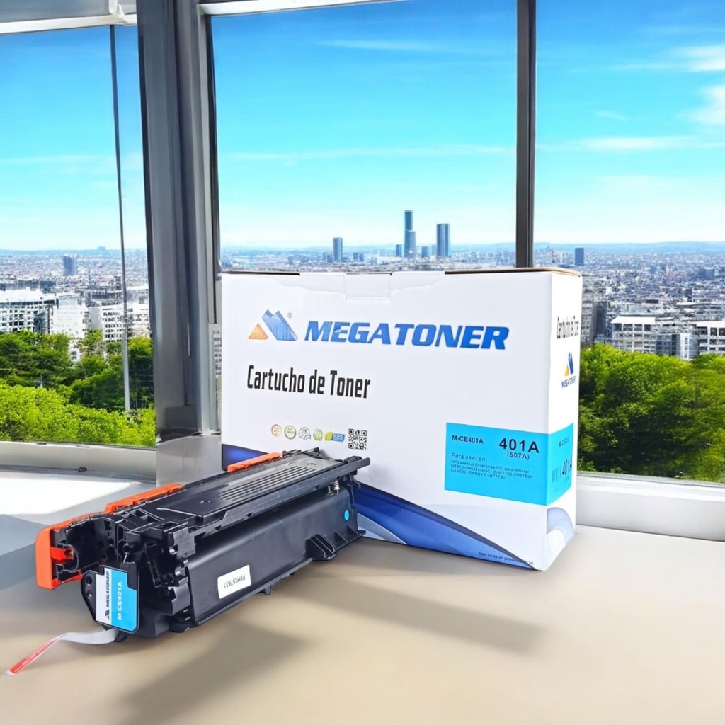 Tóner HP 507A MEGATONER Genérico Negro (M-CE401A) Compatible con HP M551n M551dn M551xh