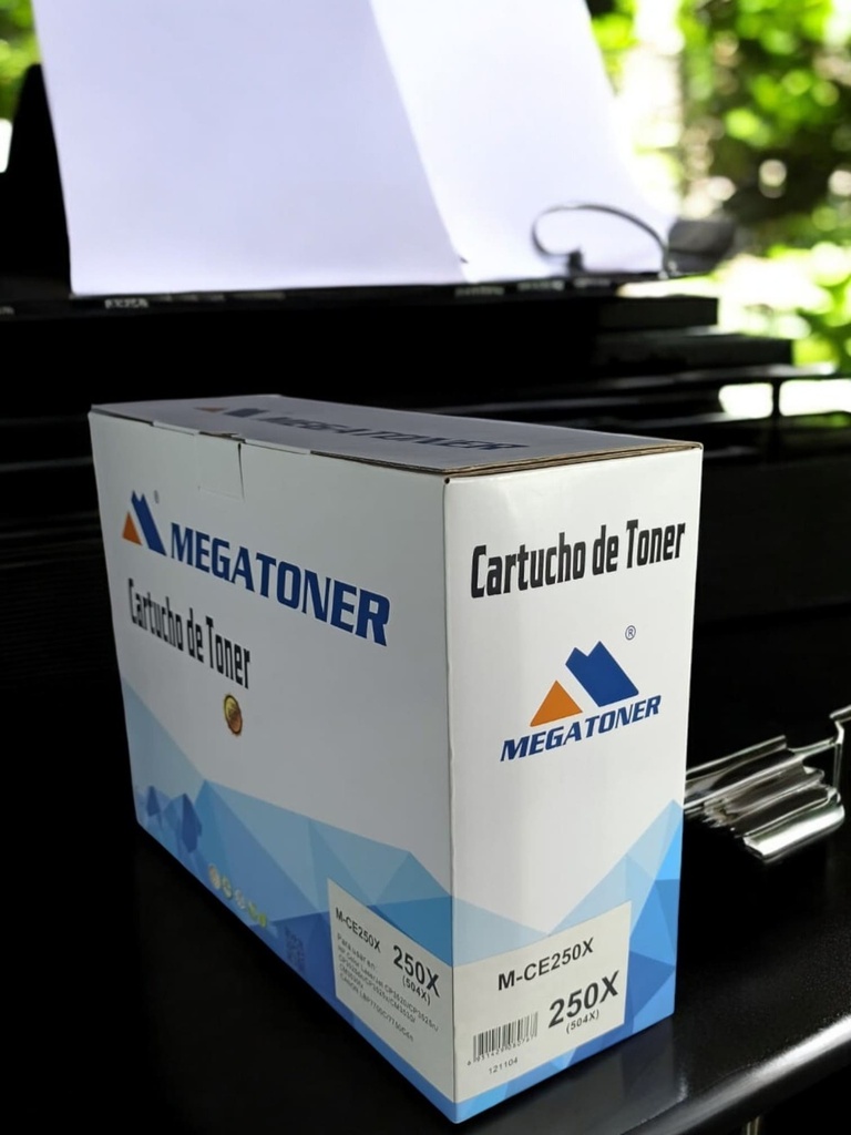 Tóner HP 504X MEGATONER Genérico Negro (M-CE250X) Compatible con HP CP3525 CM3530