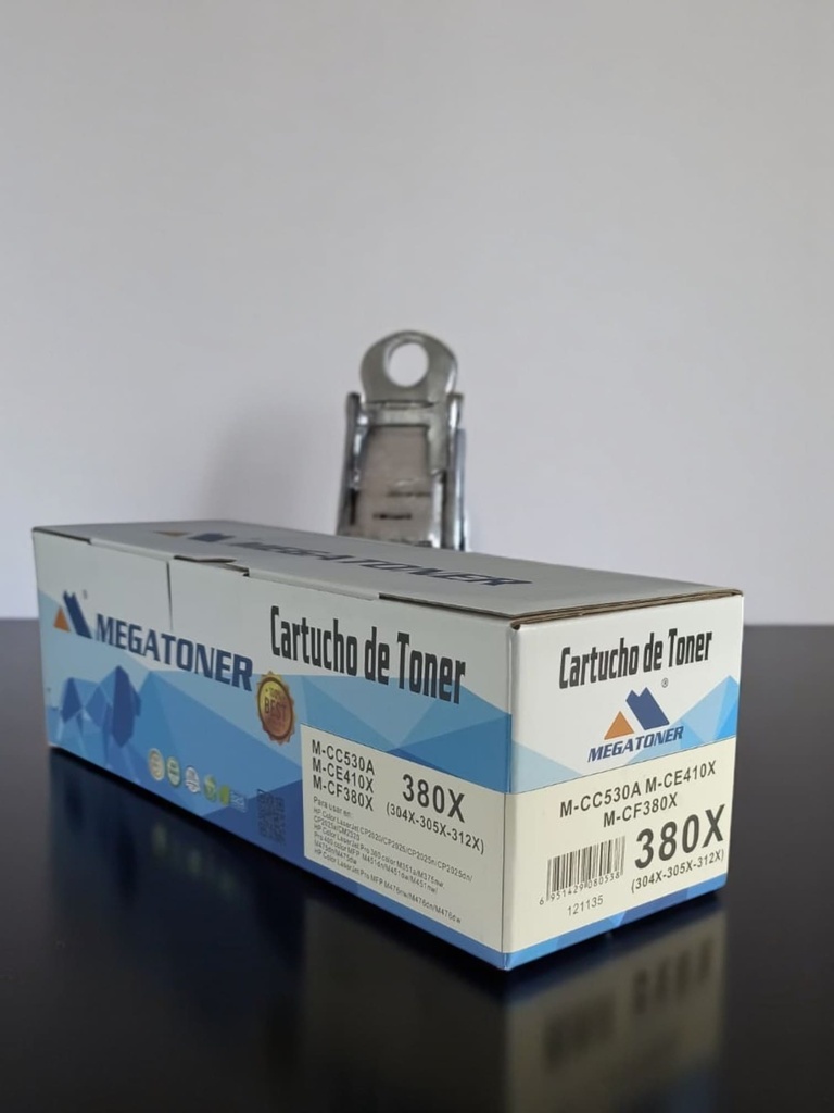 Tóner HP 304A/305X/312X MEGATONER Genérico Negro (M-CC530A/CE410X/CF380X) Compatible con HP CP2025 Pro400 M451 M475 M476 LBP7200Cdn MF8330Cdn 8380Cdw