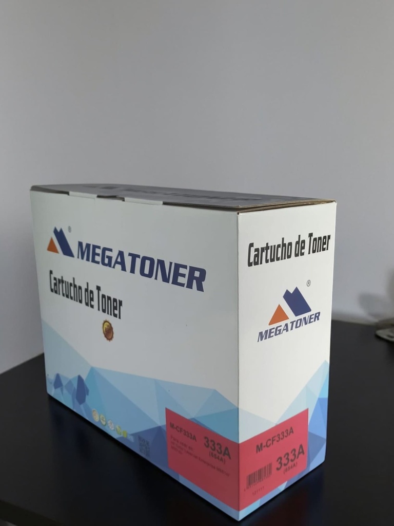 Tóner HP 654A MEGATONER Genérico Negro (M-CF333A) Compatible con HP Color LaserJet M651