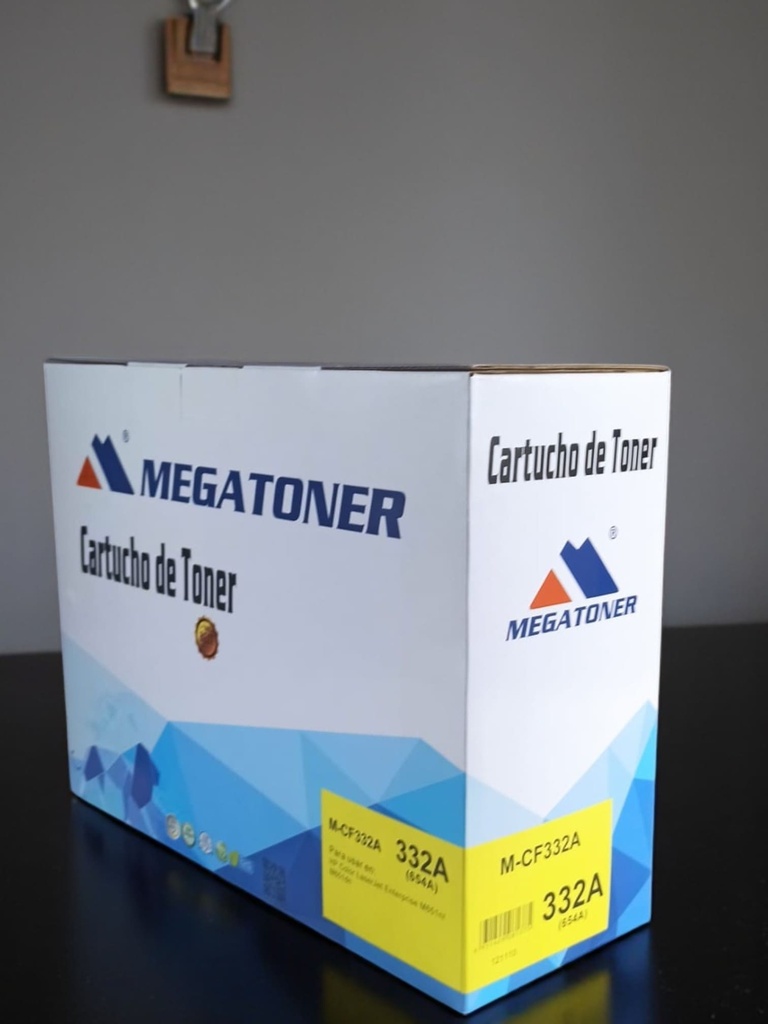 Tóner HP 654A MEGATONER Genérico Negro (M-CF332A) Compatible con HP Color LaserJet M651
