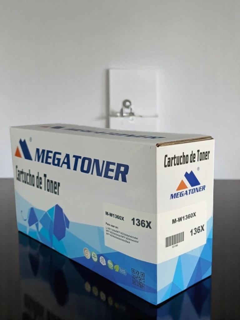 Tóner HP 136X con chip (W1360X) Compatible con HP M211, M232, M233, M234, M236 | Megatoner