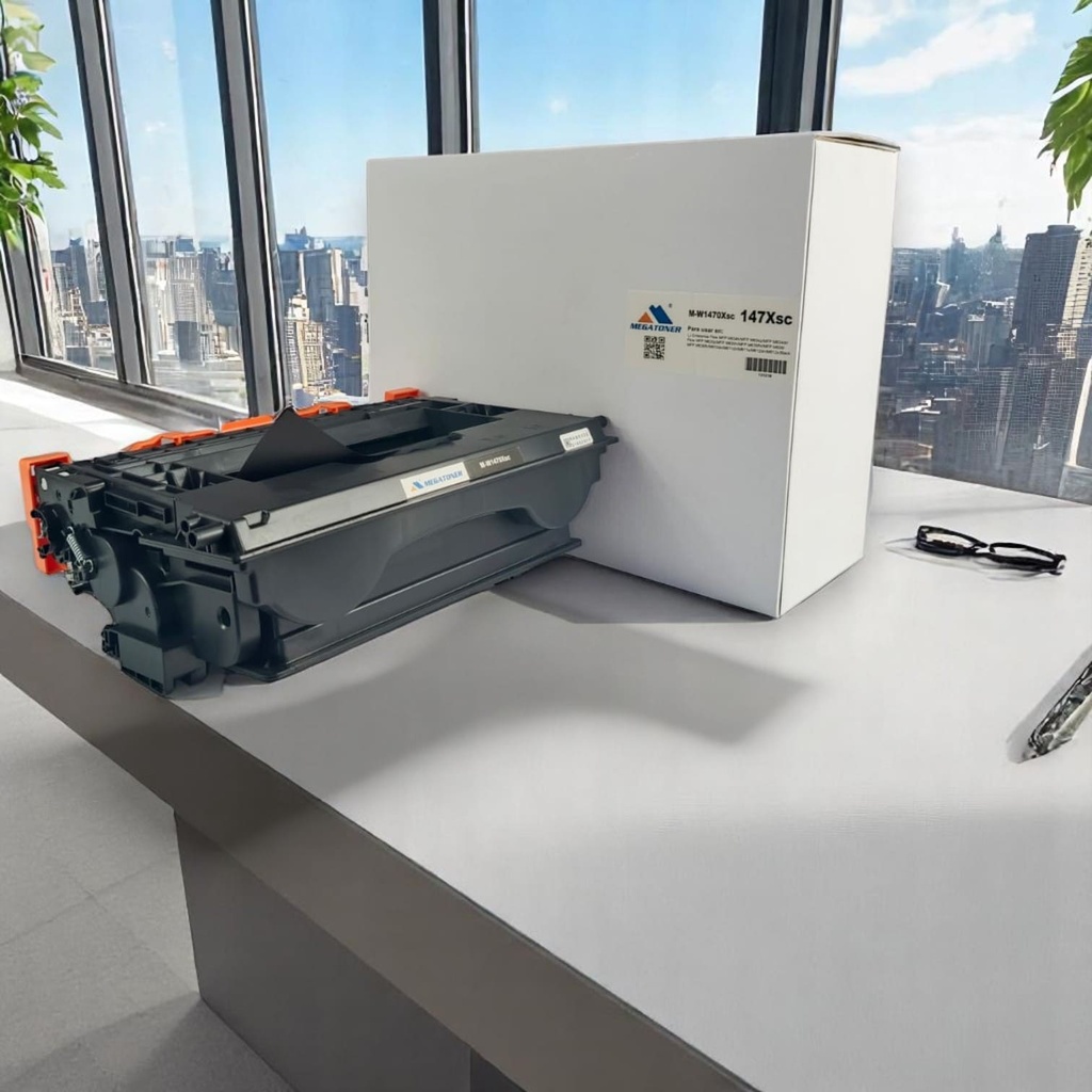 Tóner HP 147X sin chip (W1470X) Compatible con HP Flow M610, M611, M612, M634, M635, M636 | Megatoner