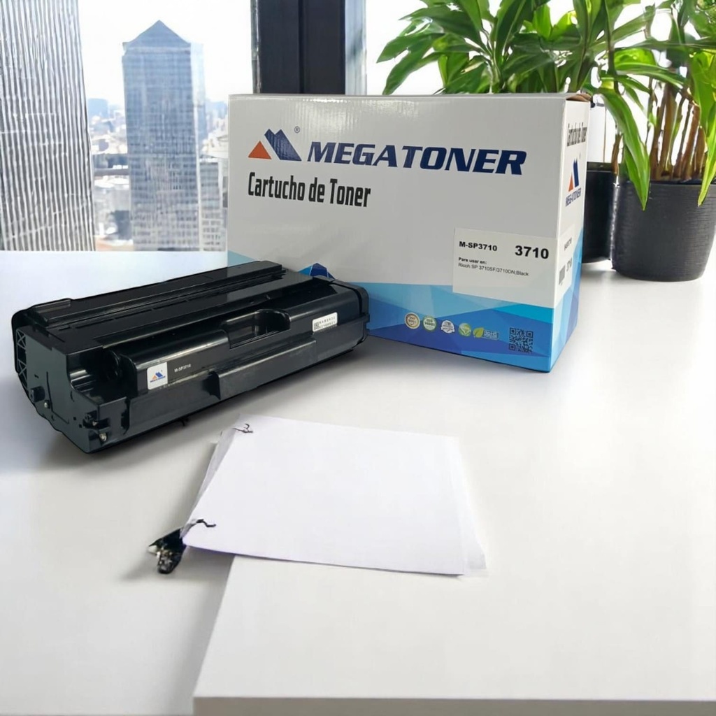 Tóner Ricoh 3710X (SP3710X 10k) Compatible con Ricoh SP 3710 | Megatoner