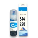 Botella de Tinta Epson 544 MEGATONER Genérico Cyan (M-T544220) Compatible con Epson L1110 L3110 L3150 L5190