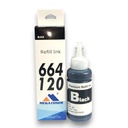 Botella de Tinta Epson 664 MEGATONER Genérico Negro (M-T664120) Compatible con Epson L220 L365 L565