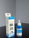 Botella de Tinta Epson 664 MEGATONER Genérico Cyan (M-T664220) Compatible con Epson L1110 L3110 L3150 L5190