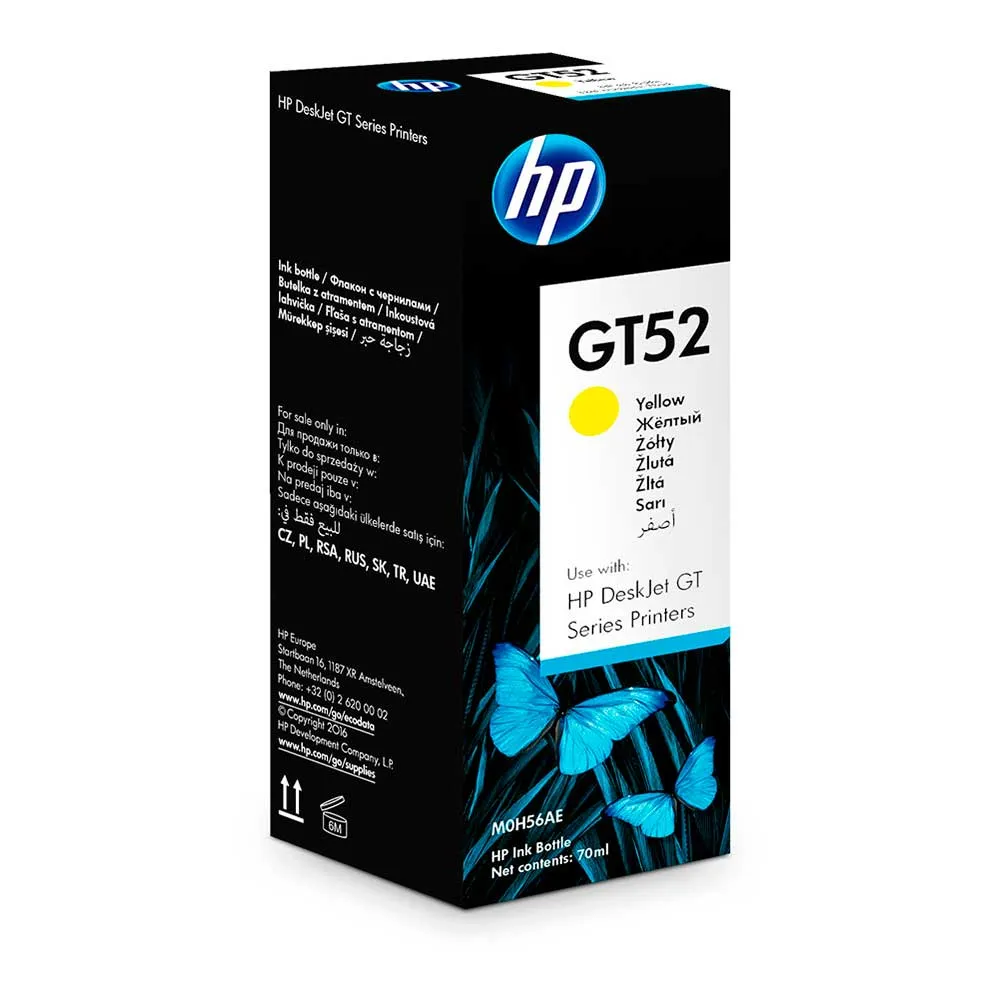 Botella de Tinta HP GT52 Yellow (M0H56AL) - Original