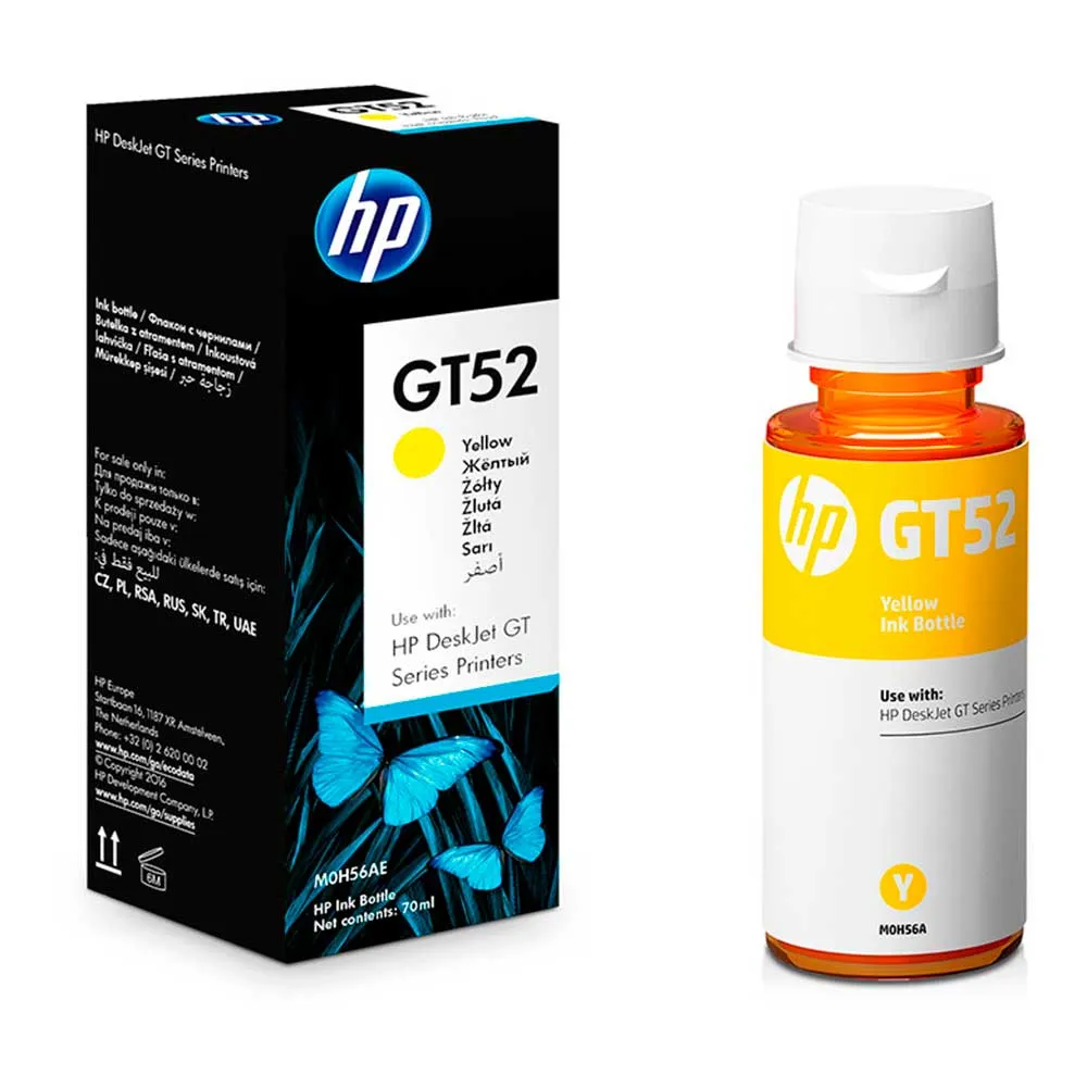 Botella de Tinta HP GT52 Yellow (M0H56AL) - Original