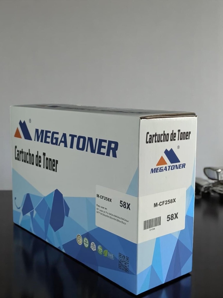 Tóner HP 58X con chip (CF258X) Compatible con HP M404, M428 | Megatoner