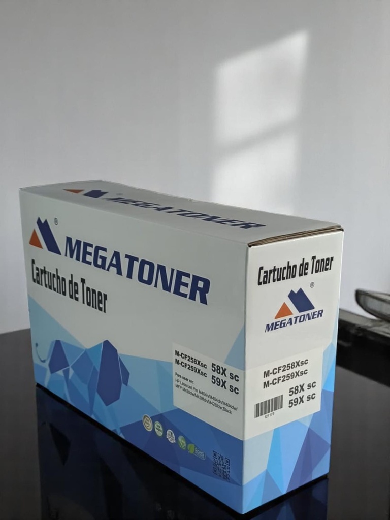 Tóner HP 58X sin chip (CF258X) Compatible con HP M404, M428 | Megatoner
