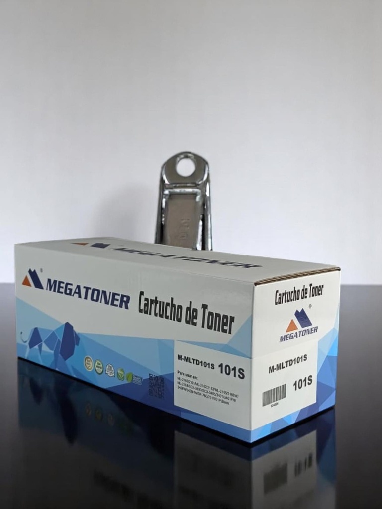 Tóner Samsung 101S MEGATONER Genérico Negro (M-MLTD101S) Compatible con Samsung ML-2160 SCX-3400 SF-760