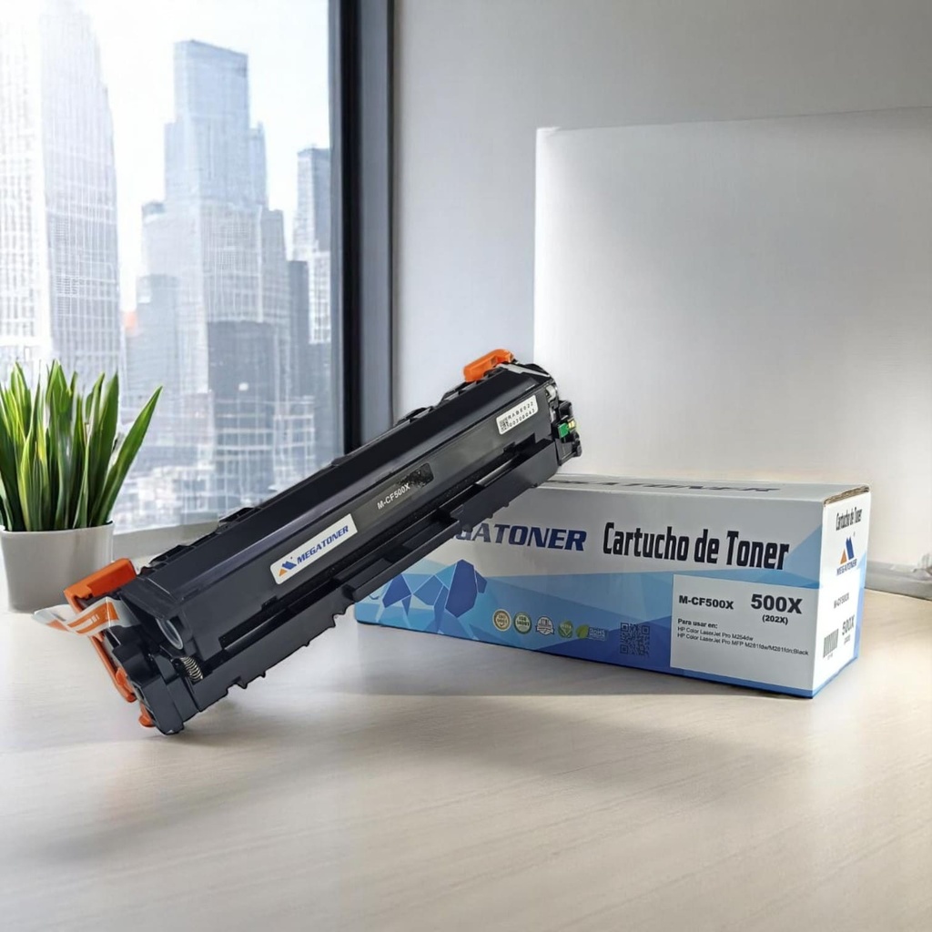 Tóner HP 202X (CF500X) Compatible con HP M254, M281 | Megatoner