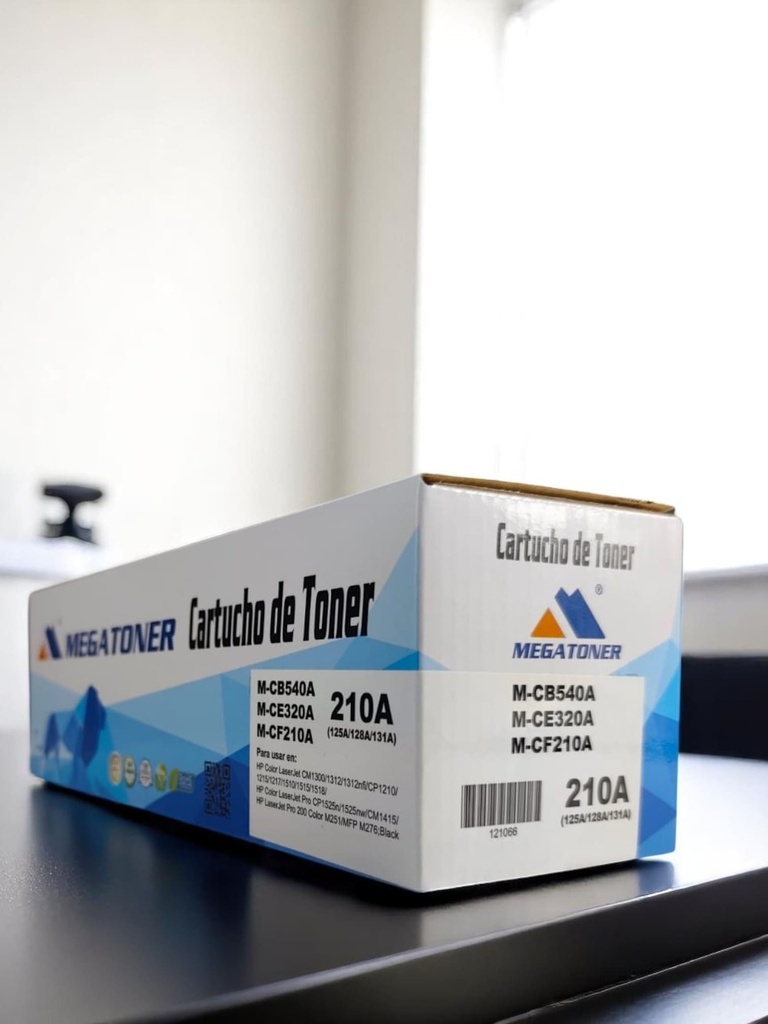Tóner HP 125A/128A/131A (CB540A/CE320A/CF210A) Compatible con HP CM1300, CP1210, 1510, CP1515, CP1525, CM1415, 200 M251, M276 | Megatoner
