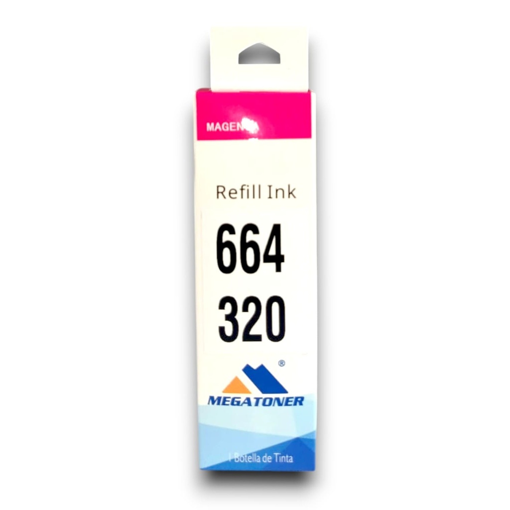Botella de Tinta Epson 664 Magenta (M-T664320) Compatible con Epson L220 L365 L565 | MEGATONER