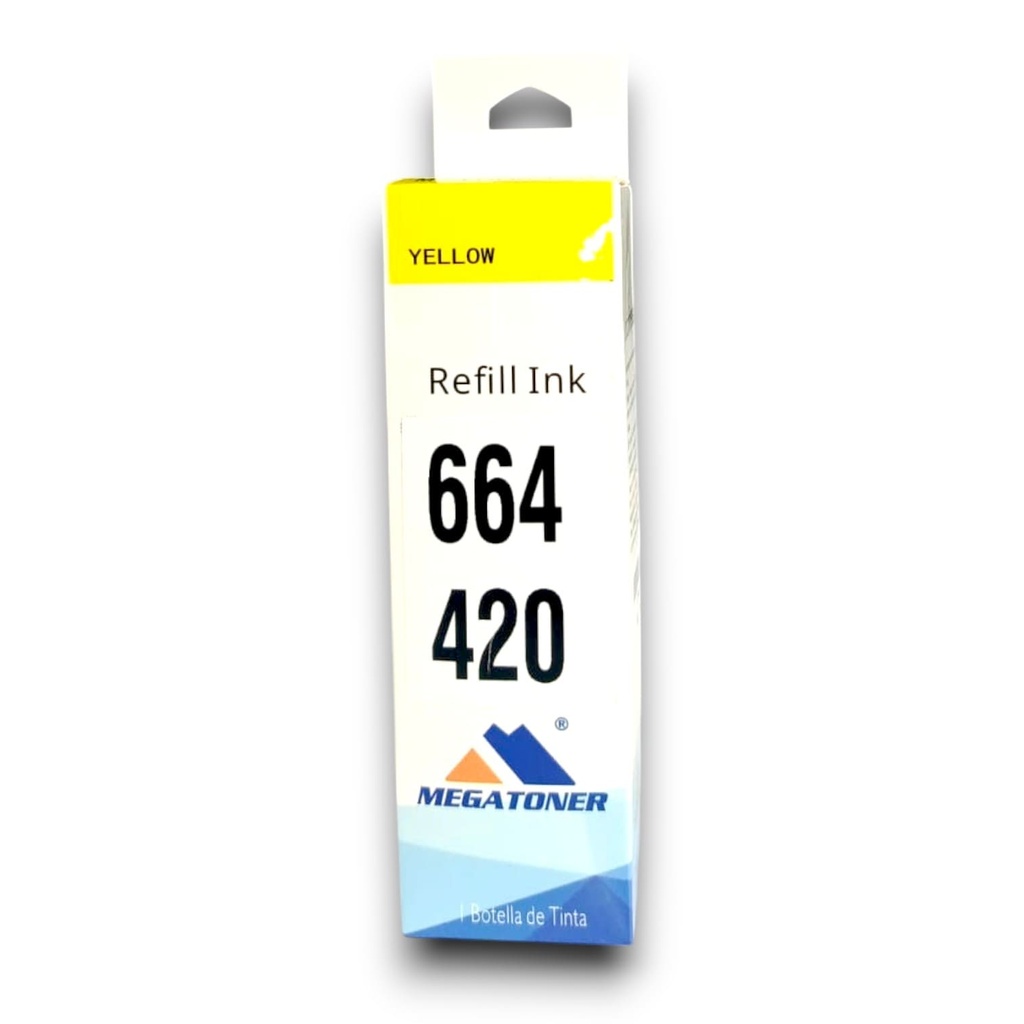 Botella de Tinta Epson 664 Yellow (M-T664420) Compatible con Epson L220 L365 L565 | MEGATONER