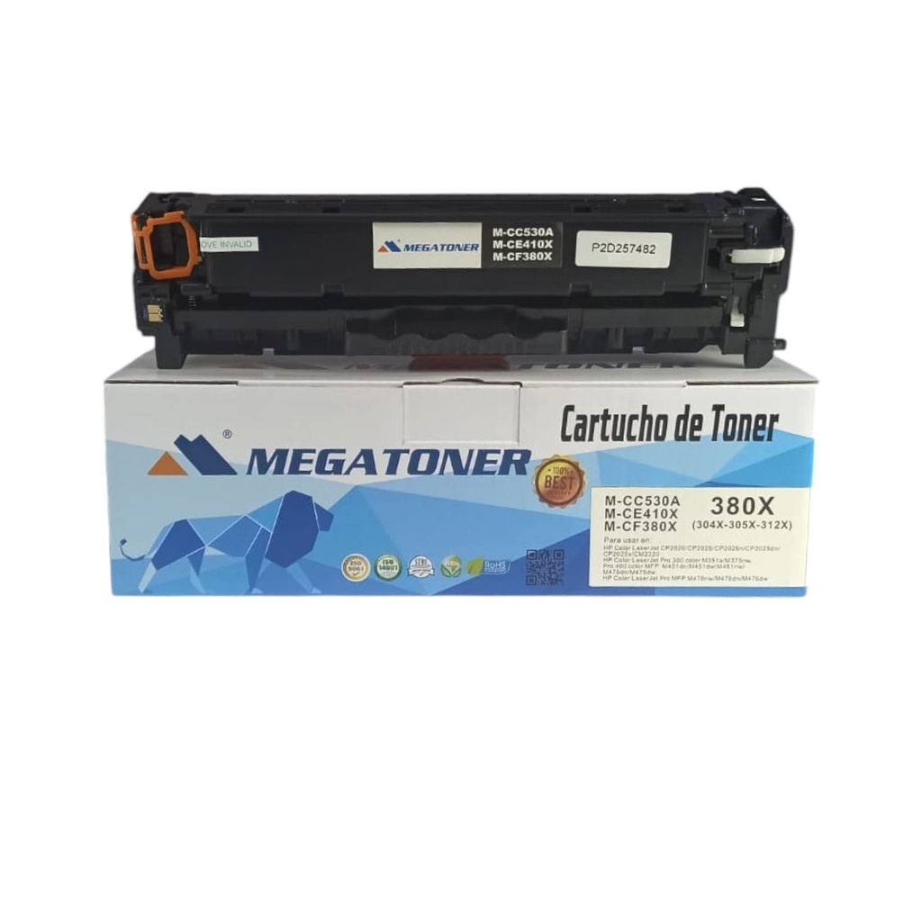 Tóner HP 304A/305X/312X (CC530A/CE410X/CF380X) Compatible con HP CP2020, CP2024, CP2025, CP2026, CP2027, CM2320, M2320, 300 M351a, 300 M375nw, M451 | Megatoner