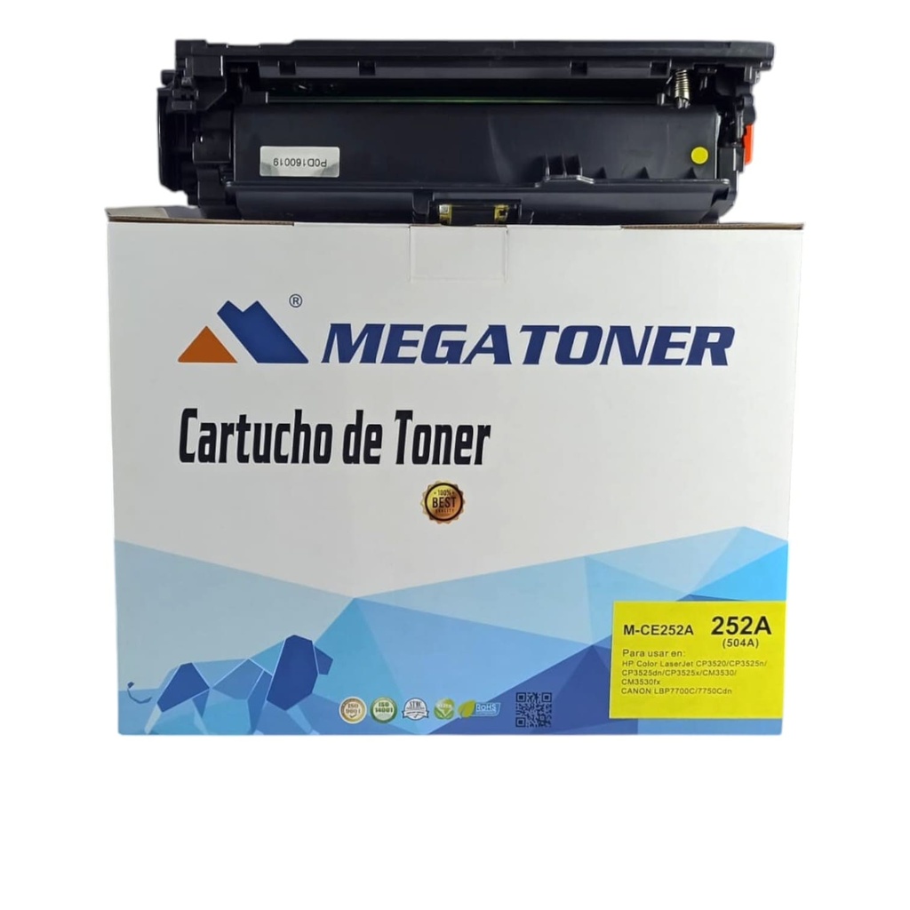 Tóner HP 504A (CE252A) Compatible con HP CM3530, CP3525 | Megatoner