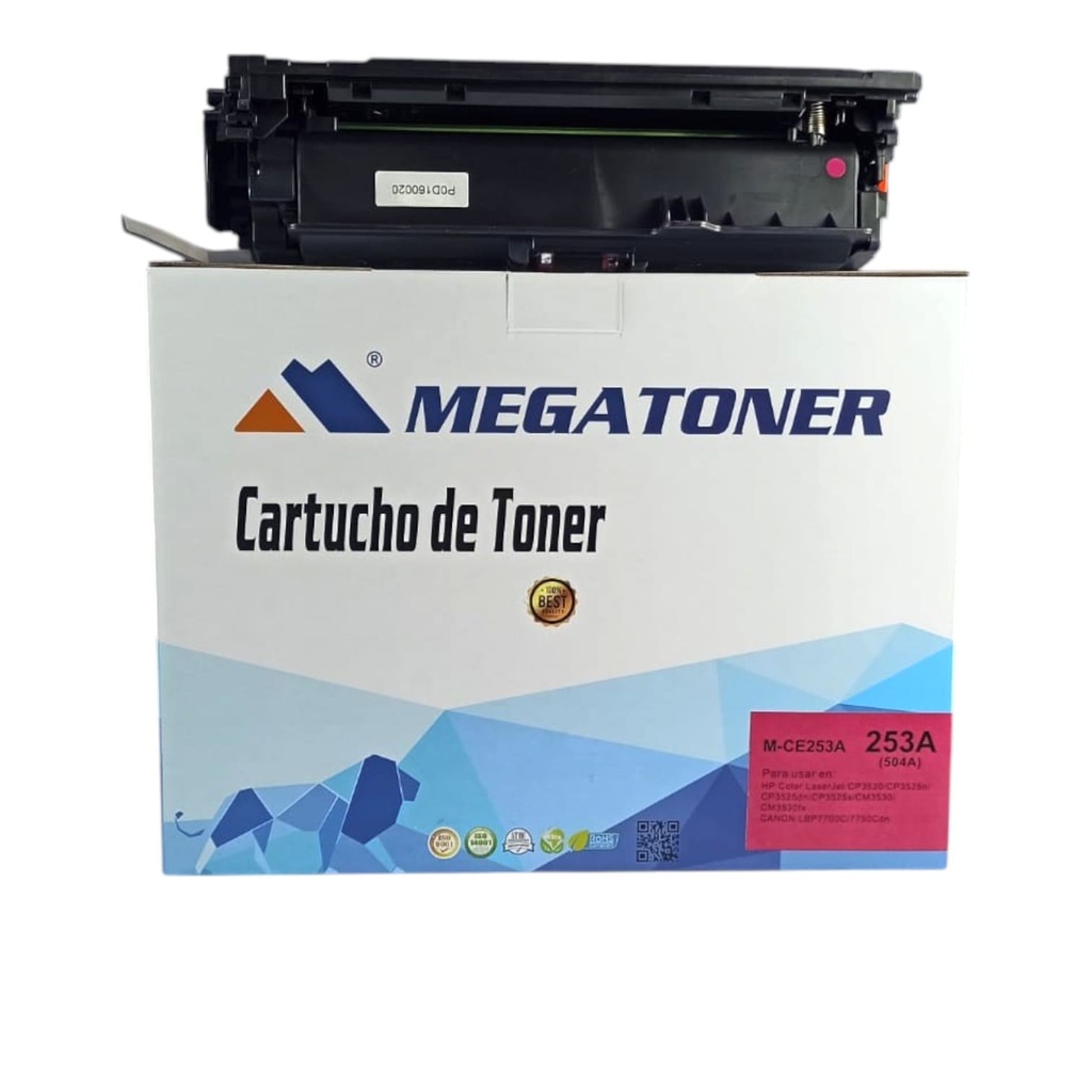 Tóner HP 504A (CE253A) Compatible con HP CM3530, CP3525 | Megatoner