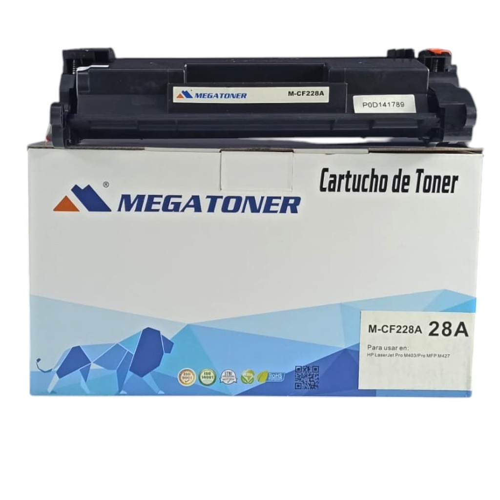 Tóner HP 28A (CF228A) Compatible con HP M403, M427 | Megatoner