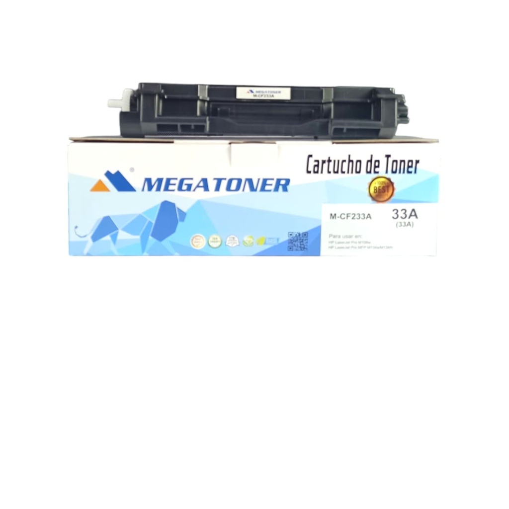 Tóner HP 33A (CF233A) Compatible con Canon LBP161, LBP162, LBP1692, MF261  
HP HP M203, M118dw, M206dn, M227fdw, M227sdn, M230fdw, M230sdn | Megatoner