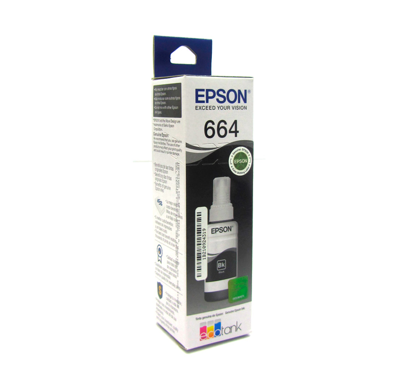 Botella de Tinta Epson 664 (T664120-AL) Negro 70 ml L120 L220   | Original