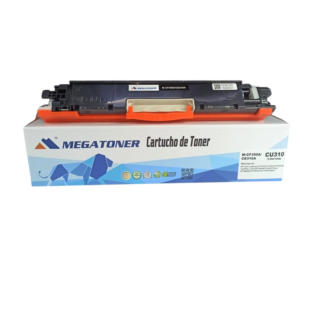 Toner HP 130A/126A (M-CF350A/CE310A) Negro Compatible con HP M176, M177 | MEGATONER