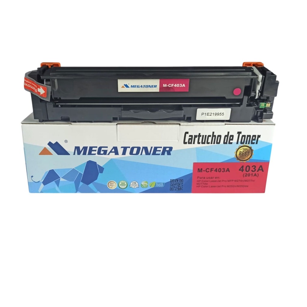 Tóner HP 201A MEGATONER Genérico Magenta (M-CF403A) Compatible con HP M252 M274 M277