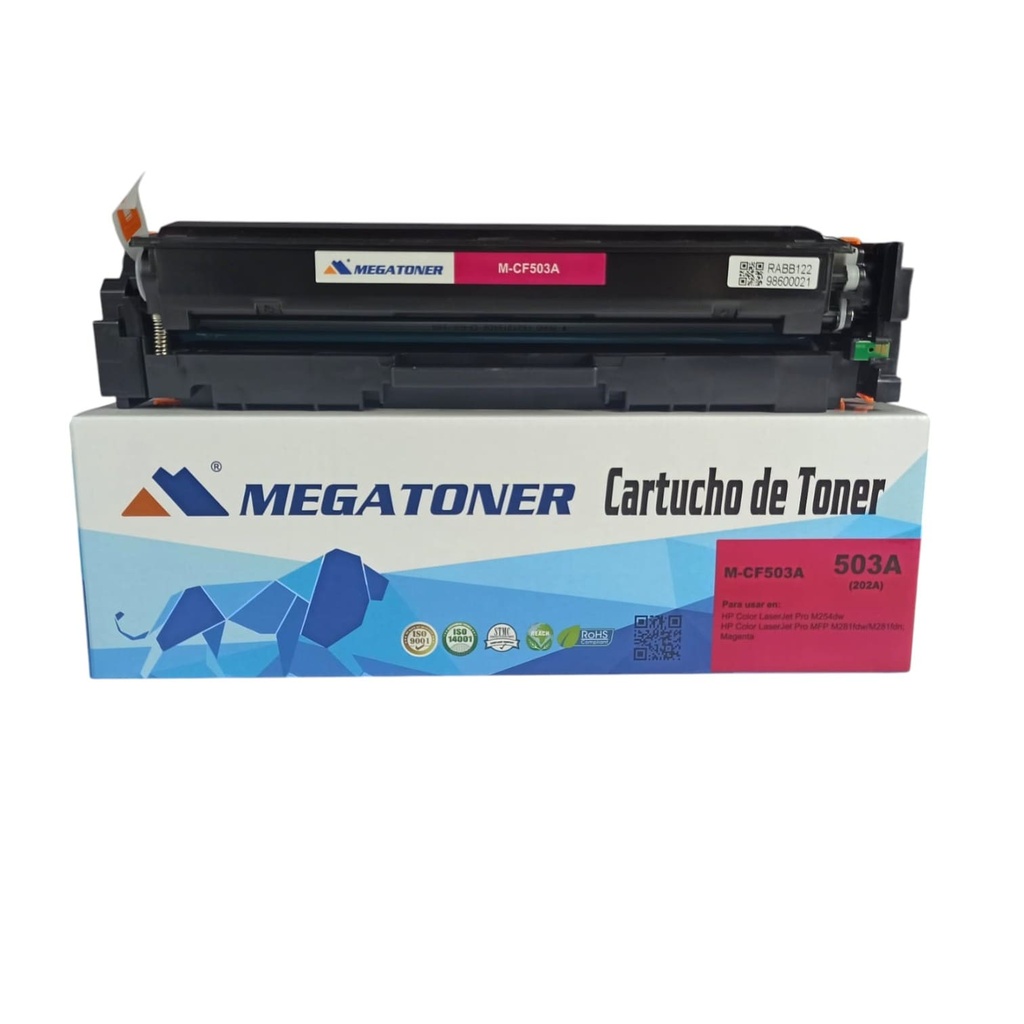 Tóner HP 202A (CF503A) Compatible con HP M254, M281 | Megatoner