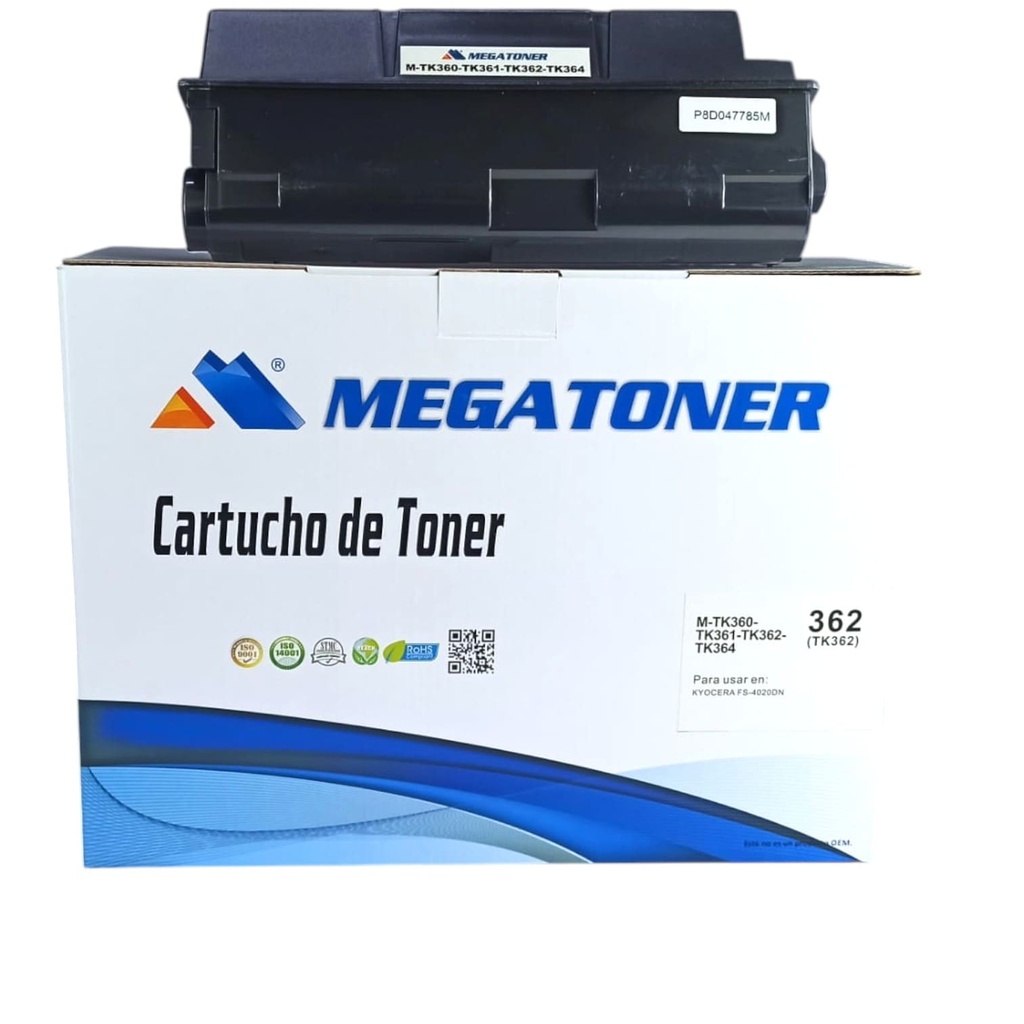 Tóner Kyocera 360/361/362/364 (TK360/TK361/TK362/TK364) Compatible con Kyocera FS-4020 | Megatoner