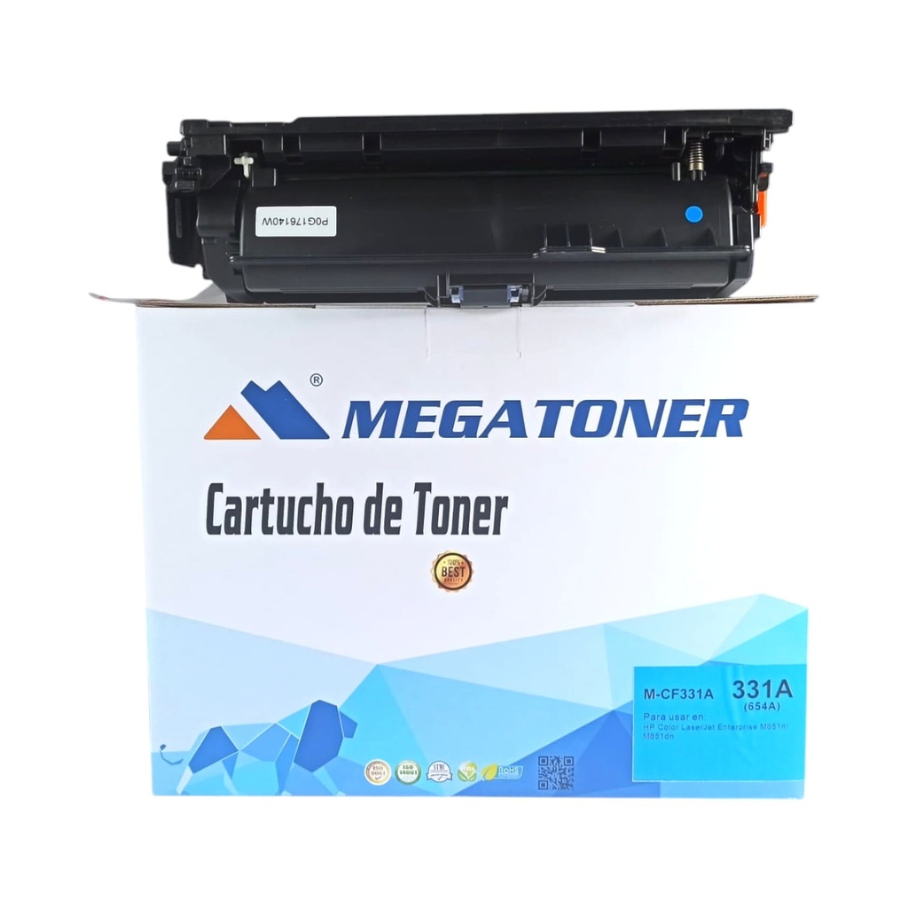 Tóner HP 654A (CF331A) Compatible con HP M651 | Megatoner