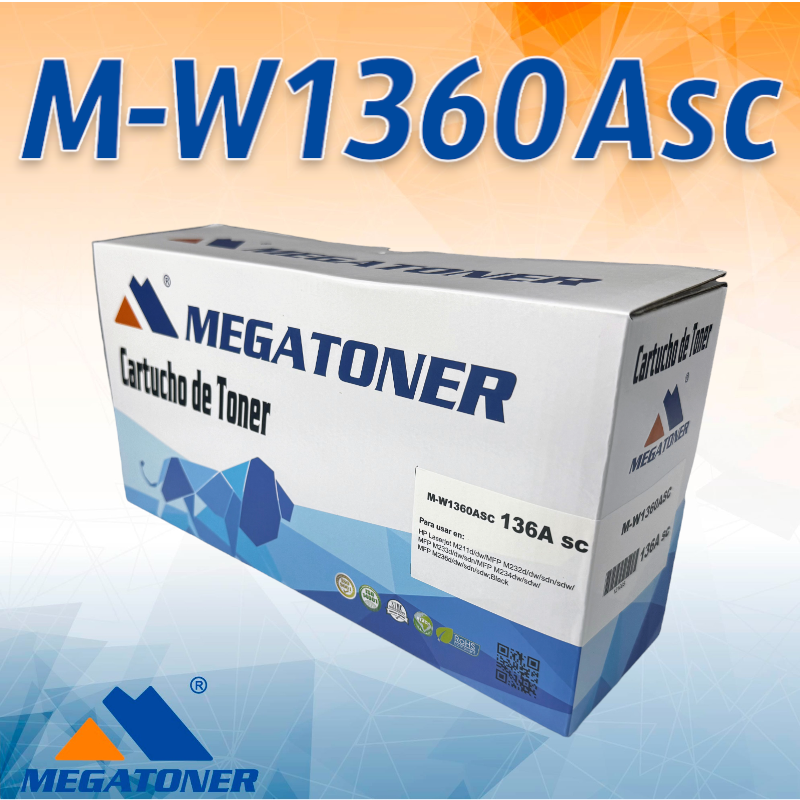 Tóner HP 136A sin chip (W1360A) Compatible con HP M211, M232, M233, M234, M236 | Megatoner