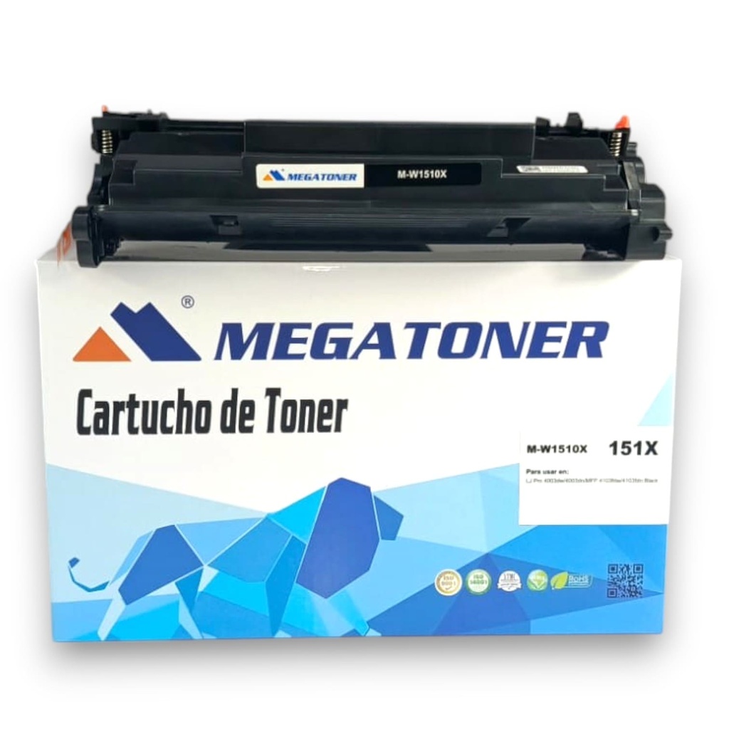 Tóner HP 151X con chip (W1510X) Compatible con HP 4003, 4103 | Megatoner