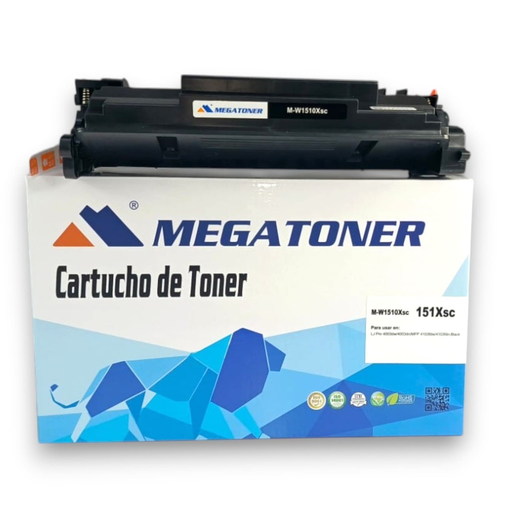 Tóner HP 151X sin chip (W1510X) Compatible con HP 4003, 4103 | Megatoner