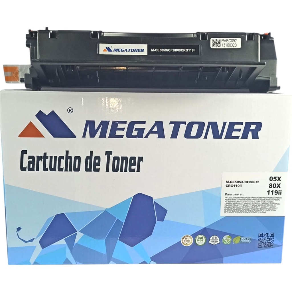 Tóner HP 80X (CF280X) Compatible con HP M401, M425 | Megatoner
