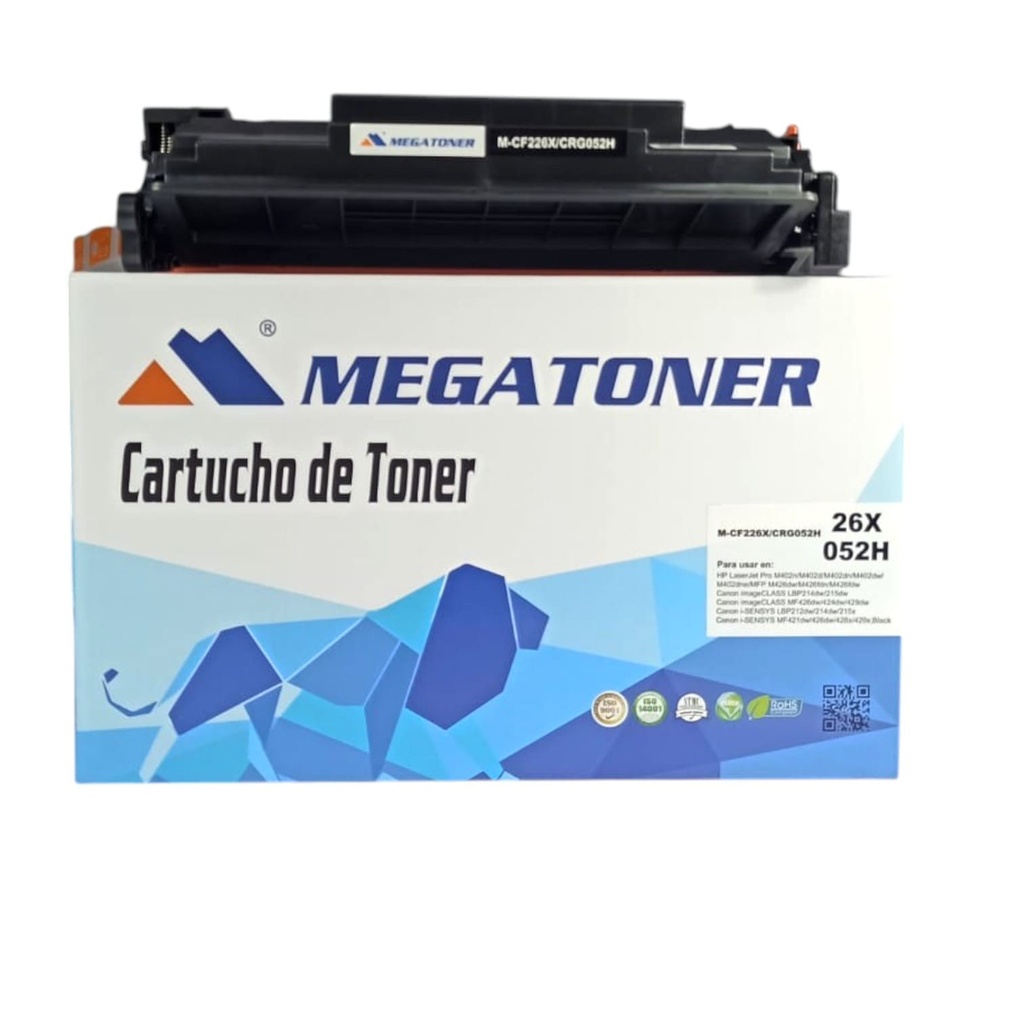 Tóner HP 26X (CF226X) Compatible con HP M402dn, M426dw | MEGATONER